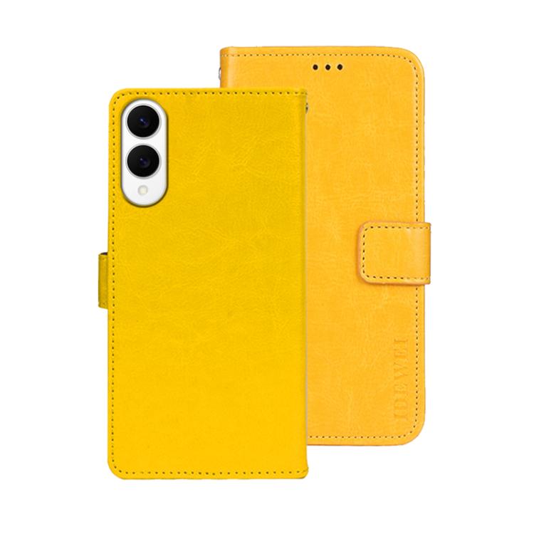 For Samsung Galaxy S25 Edge 5G idewei Crazy Horse Texture Leather Phone Case