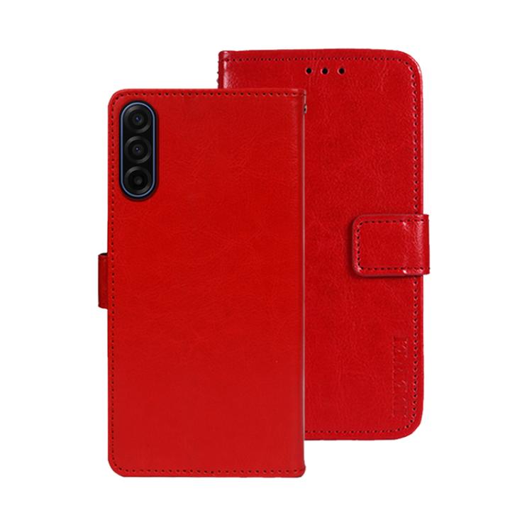 For Samsung Galaxy S25 FE 5G idewei Crazy Horse Texture Leather Phone Case