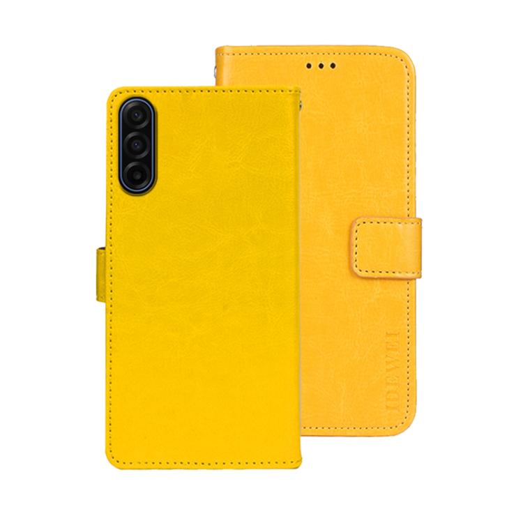 For Samsung Galaxy S25 FE 5G idewei Crazy Horse Texture Leather Phone Case