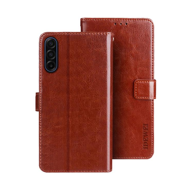 For Samsung Galaxy S25 FE 5G idewei Crazy Horse Texture Leather Phone Case