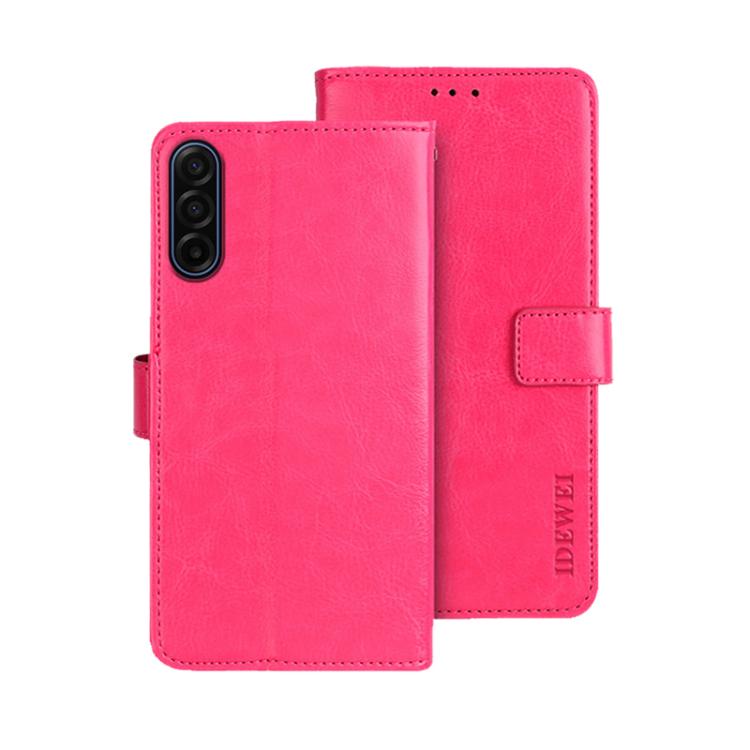 For Samsung Galaxy S25 FE 5G idewei Crazy Horse Texture Leather Phone Case