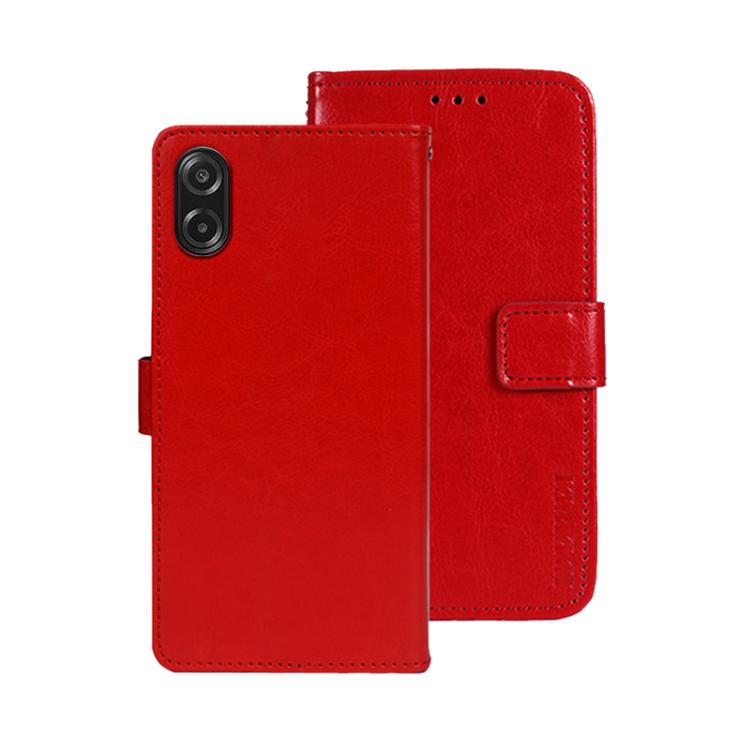 For Samsung Galaxy A07 4G idewei Crazy Horse Texture Leather Phone Case