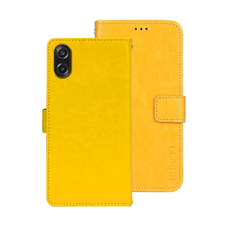 For Samsung Galaxy A07 4G idewei Crazy Horse Texture Leather Phone Case