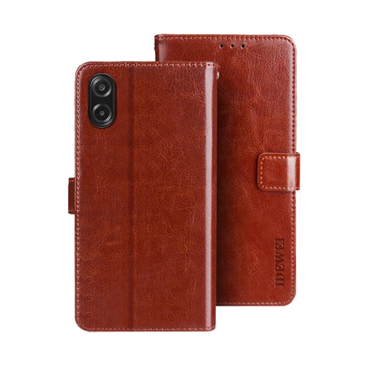 For Samsung Galaxy A07 4G idewei Crazy Horse Texture Leather Phone Case