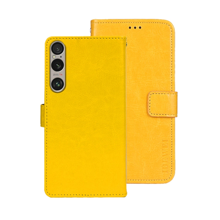 For Sony Xperia 1 VI idewei Crazy Horse Texture Leather Phone Case