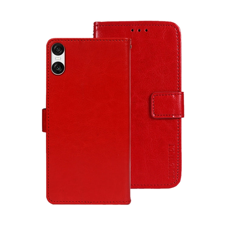 For Sony Xperia 10 VI idewei Crazy Horse Texture Leather Phone Case