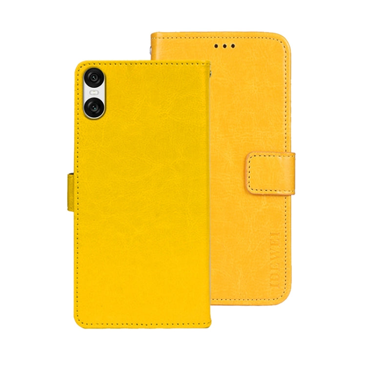 For Sony Xperia 10 VI idewei Crazy Horse Texture Leather Phone Case