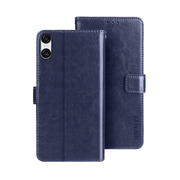 For Sony Xperia 10 VI idewei Crazy Horse Texture Leather Phone Case