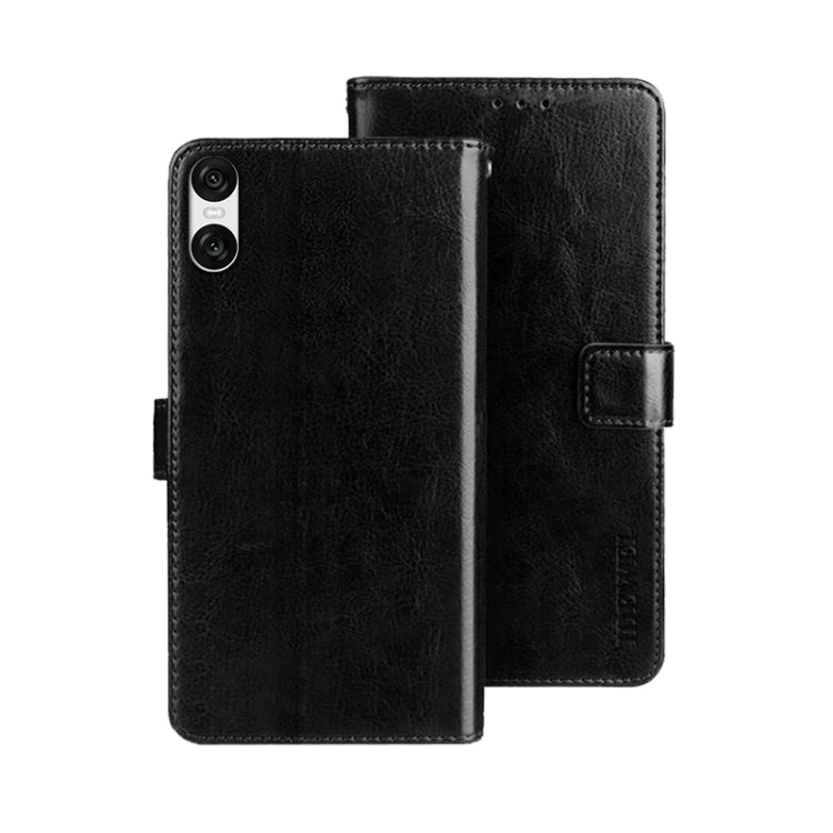 For Sony Xperia 10 VI idewei Crazy Horse Texture Leather Phone Case