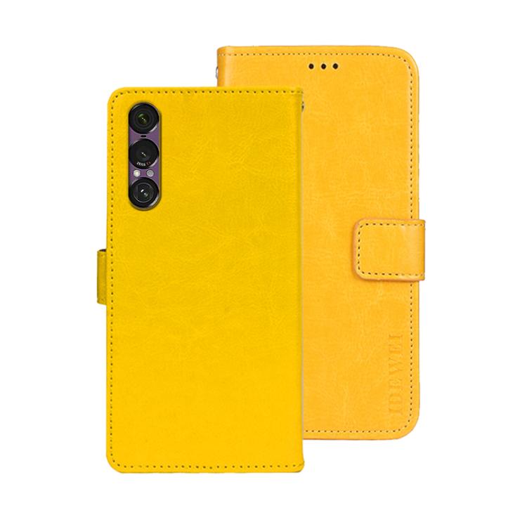 For Sony Xperia 1 VII idewei Crazy Horse Texture Leather Phone Case