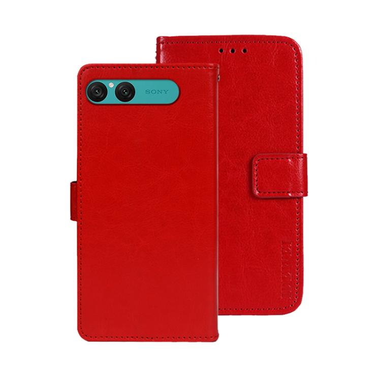 For Sony Xperia 10 VII idewei Crazy Horse Texture Leather Phone Case