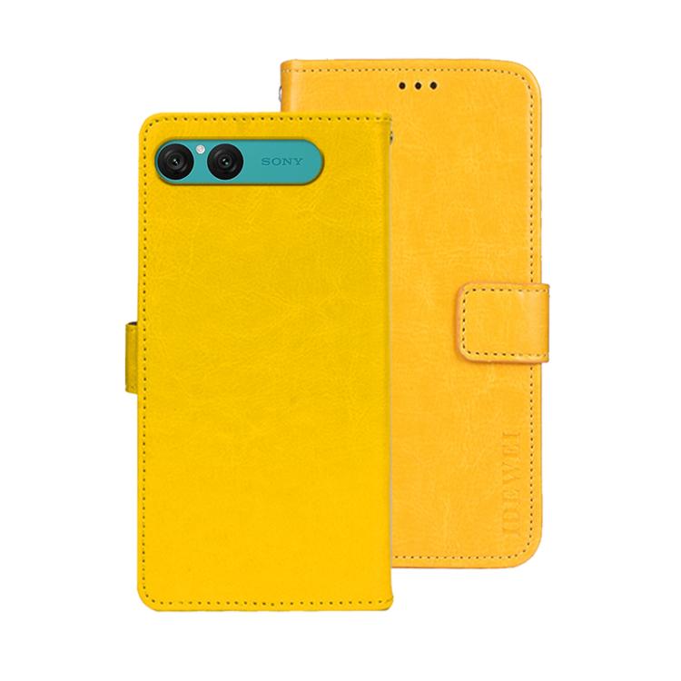 For Sony Xperia 10 VII idewei Crazy Horse Texture Leather Phone Case