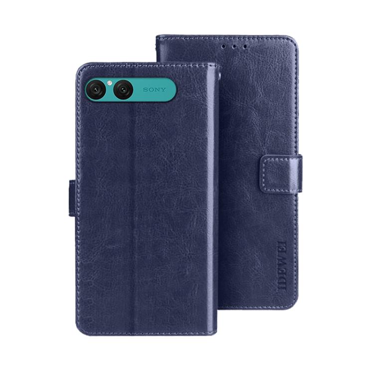For Sony Xperia 10 VII idewei Crazy Horse Texture Leather Phone Case