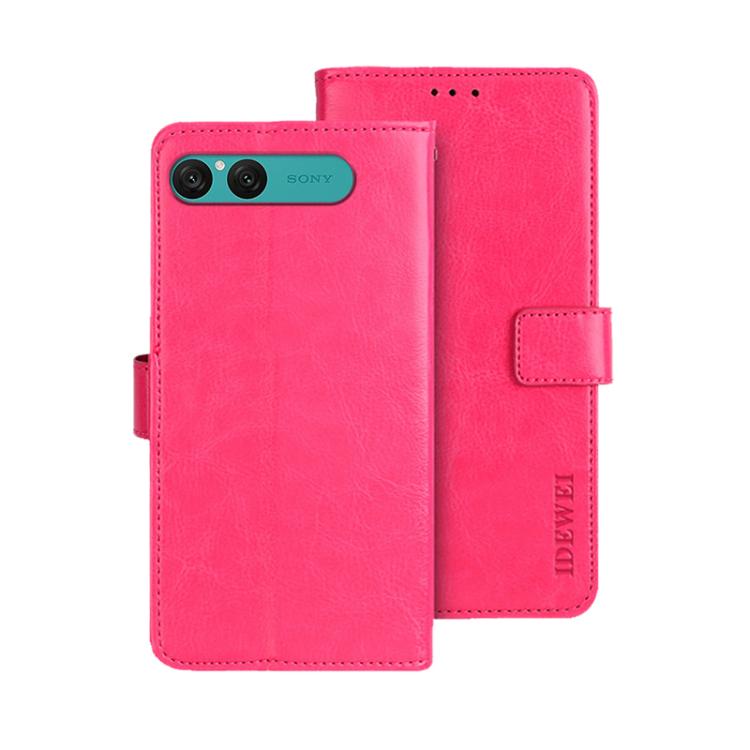 For Sony Xperia 10 VII idewei Crazy Horse Texture Leather Phone Case