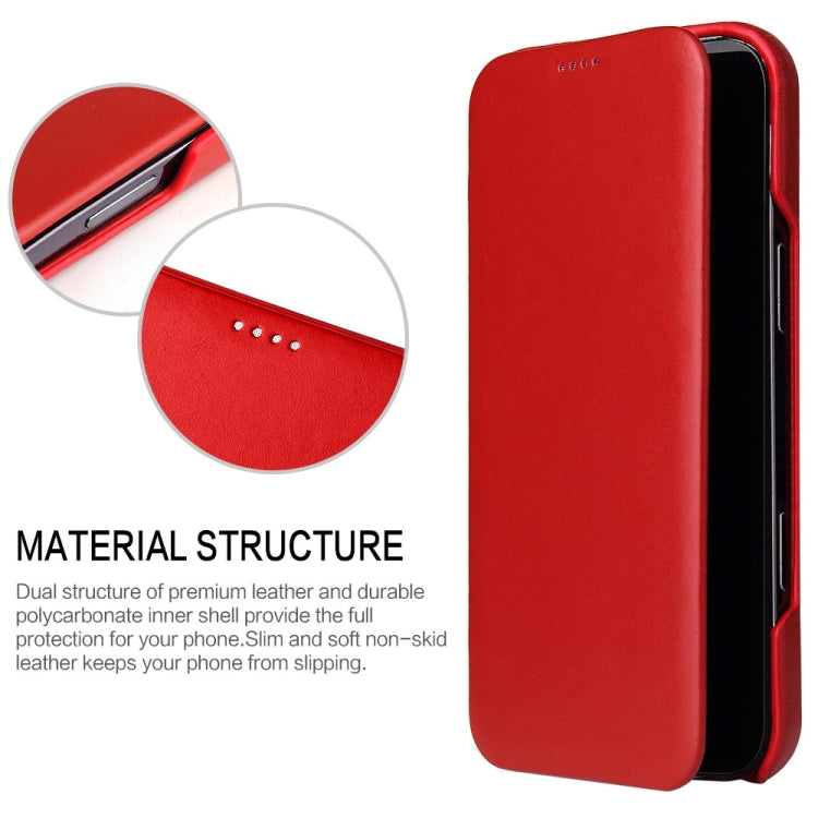 For iPhone 16 Pro Fierre Shann Top Layer Cowhide Business Magnetic Leather Phone Case