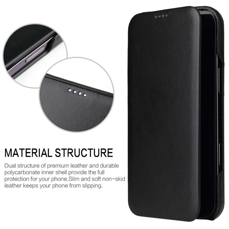 For iPhone 16 Pro Fierre Shann Top Layer Cowhide Business Magnetic Leather Phone Case