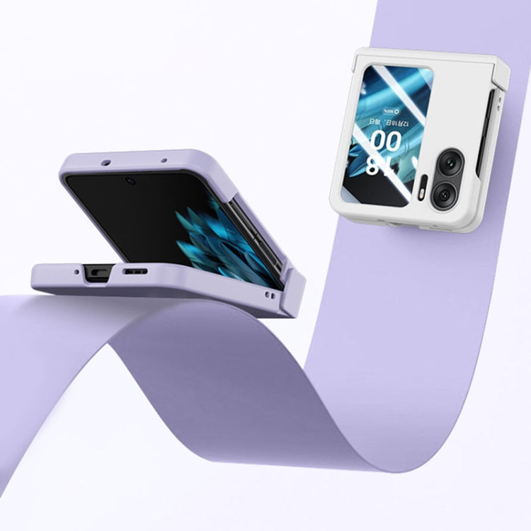 For OPPO Find N2 Flip Ultra-thin Skin Feel Ring Phone Case with Hinge