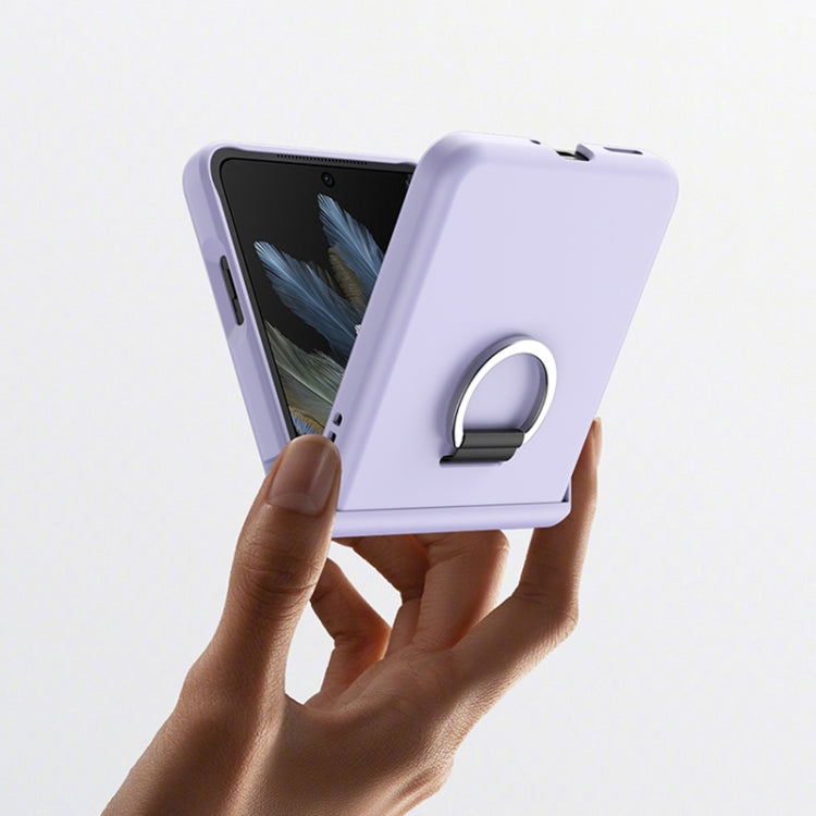 For OPPO Find N3 Flip Ultra-thin Skin Feel Ring Phone Case with Hinge