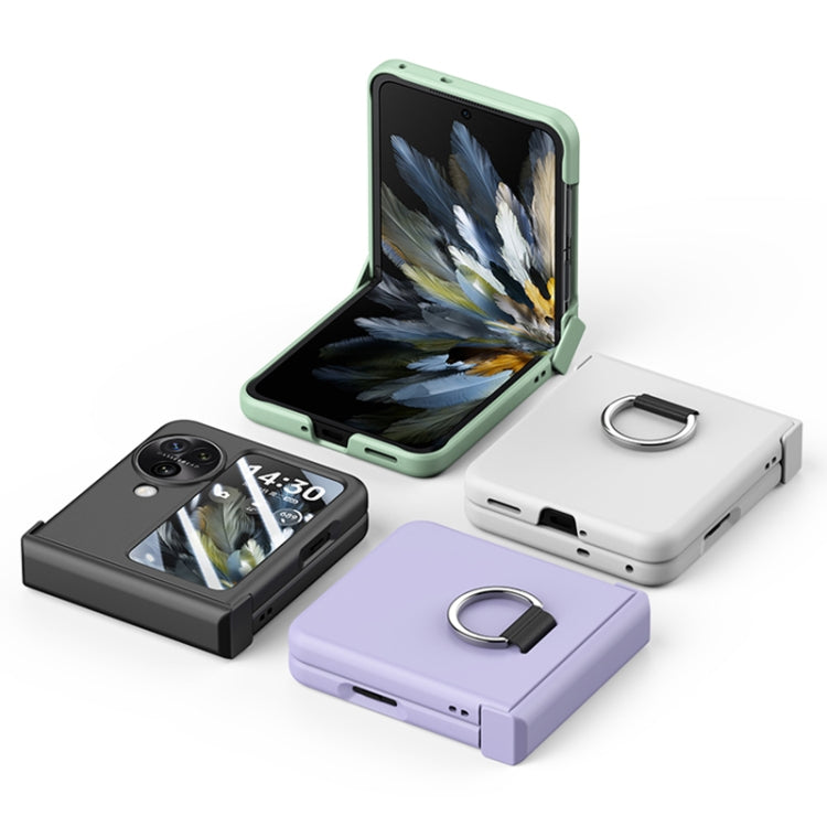 For OPPO Find N3 Flip Ultra-thin Skin Feel Ring Phone Case with Hinge