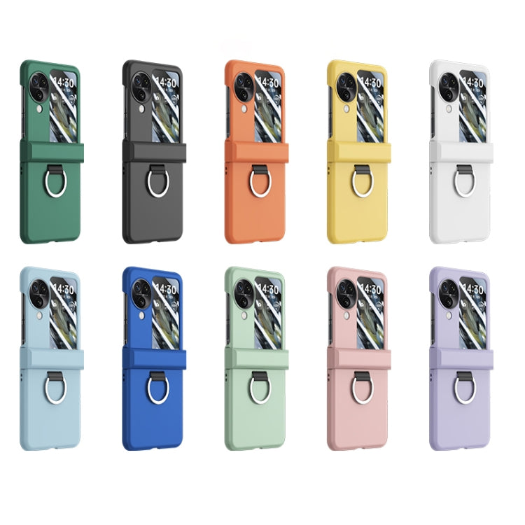 For OPPO Find N3 Flip Ultra-thin Skin Feel Ring Phone Case with Hinge