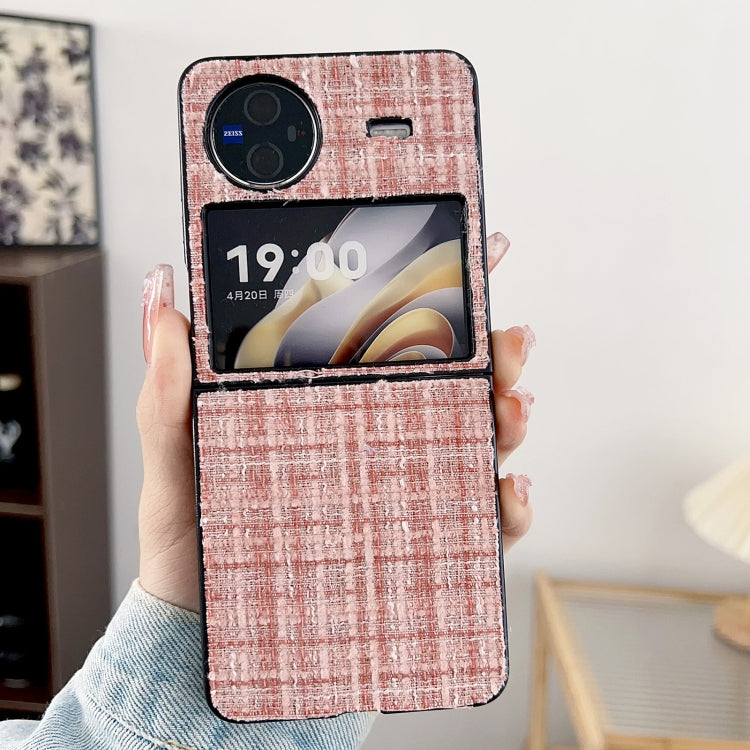 For vivo X Flip Plaid Fabric PC Protective Phone Case