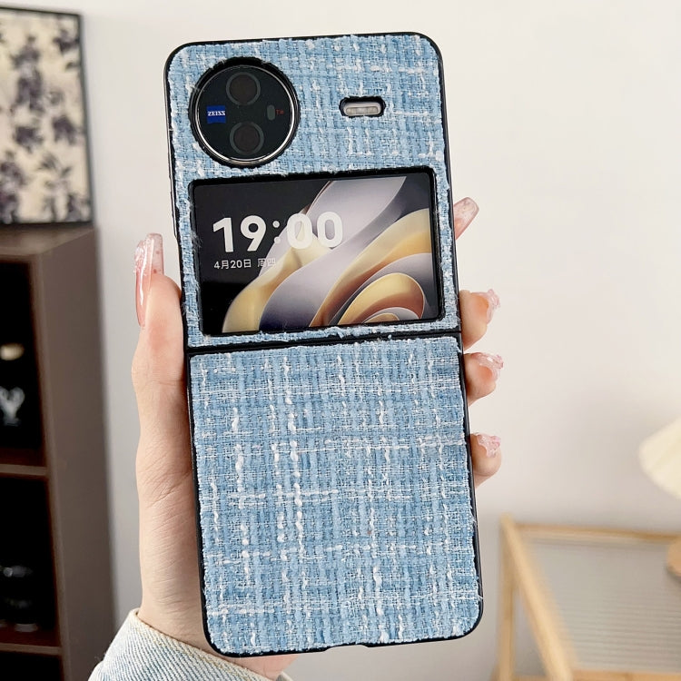 For vivo X Flip Plaid Fabric PC Protective Phone Case