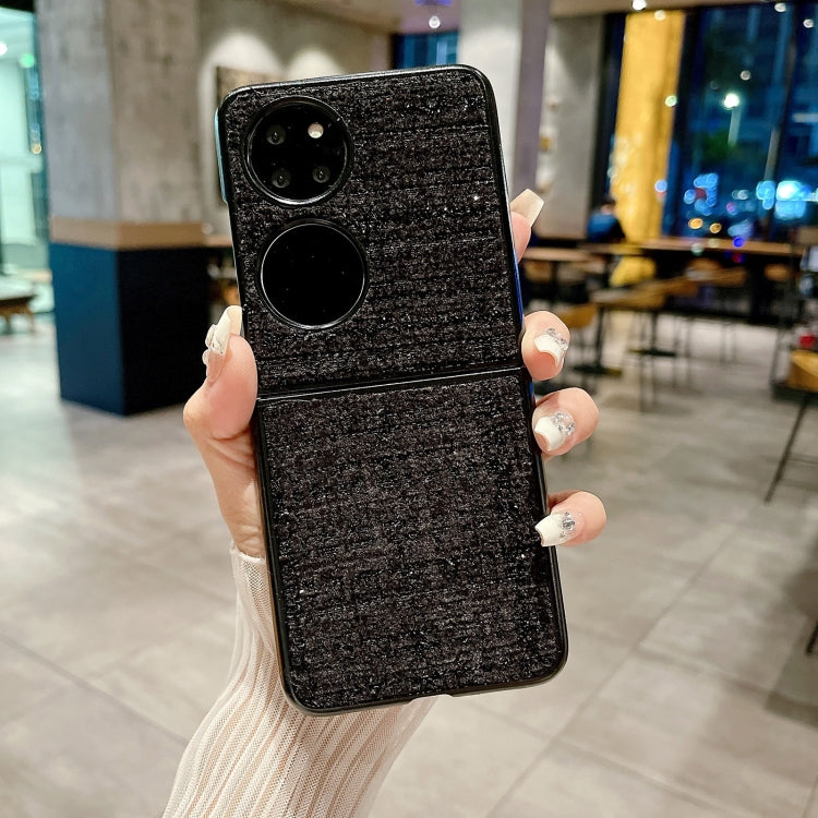 For Huawei P50 Pocket Plaid Fabric PC Protective Phone Case