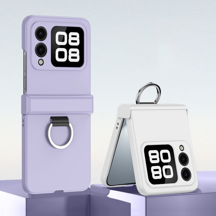 For Huawei nova Flip Ultra-thin Skin Feel Ring Phone Case with Hinge