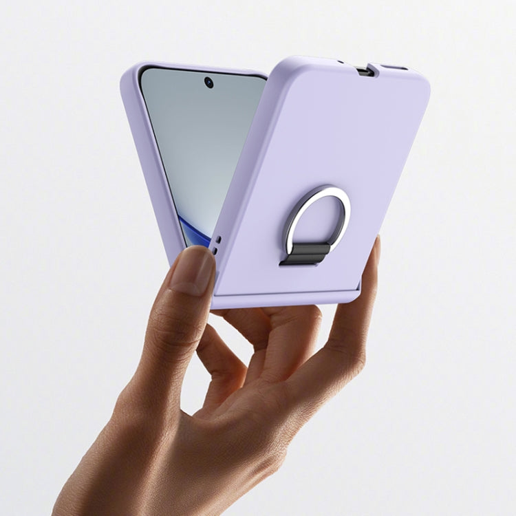 For Huawei nova Flip Ultra-thin Skin Feel Ring Phone Case with Hinge