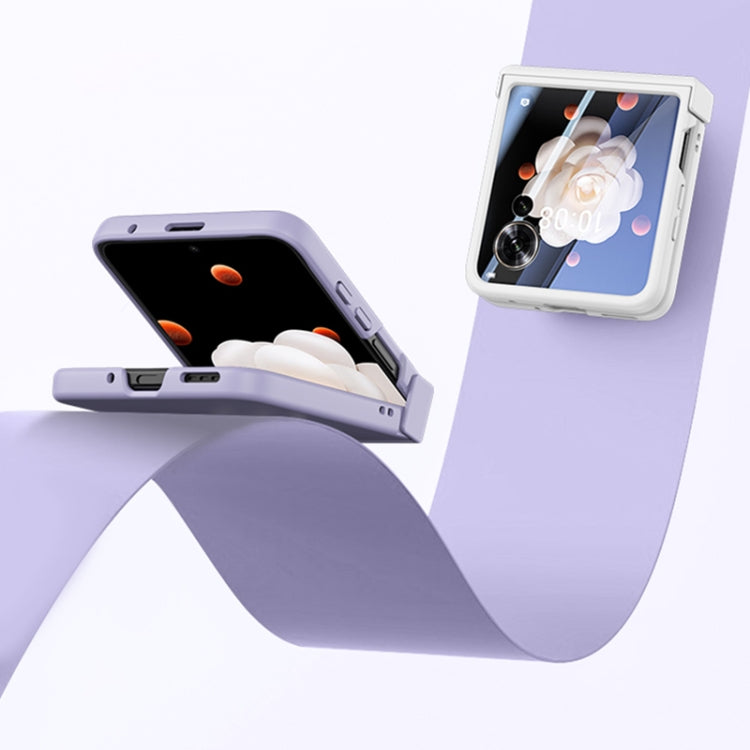 For Honor Magic V Flip Ultra-thin Skin Feel Ring Phone Case with Hinge