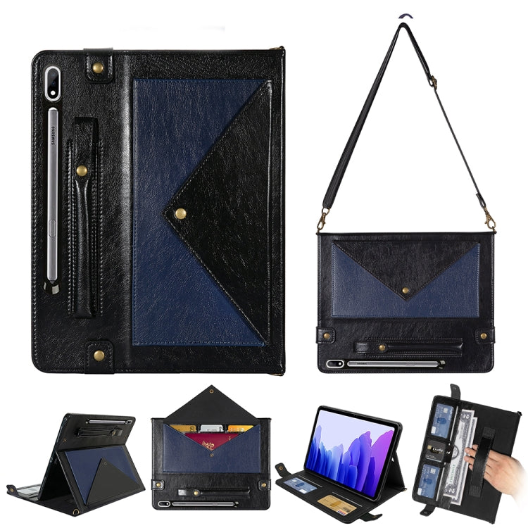 For Samsung Galaxy Tab S8 / Galaxy Tab S7 T870 / T875 Envelope Color Matching Horizontal Flip PU Leather Case with Card Slots & Pen Slots & Holder & Wallet & Photo Frame & Shoulder Strap