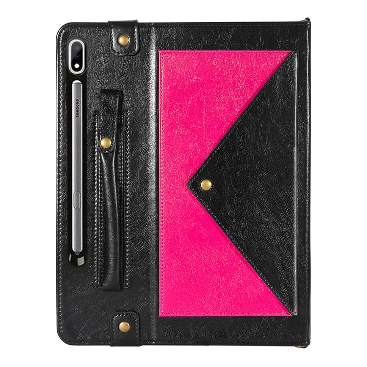 For Samsung Galaxy Tab S8 / Galaxy Tab S7 T870 / T875 Envelope Color Matching Horizontal Flip PU Leather Case with Card Slots & Pen Slots & Holder & Wallet & Photo Frame & Shoulder Strap