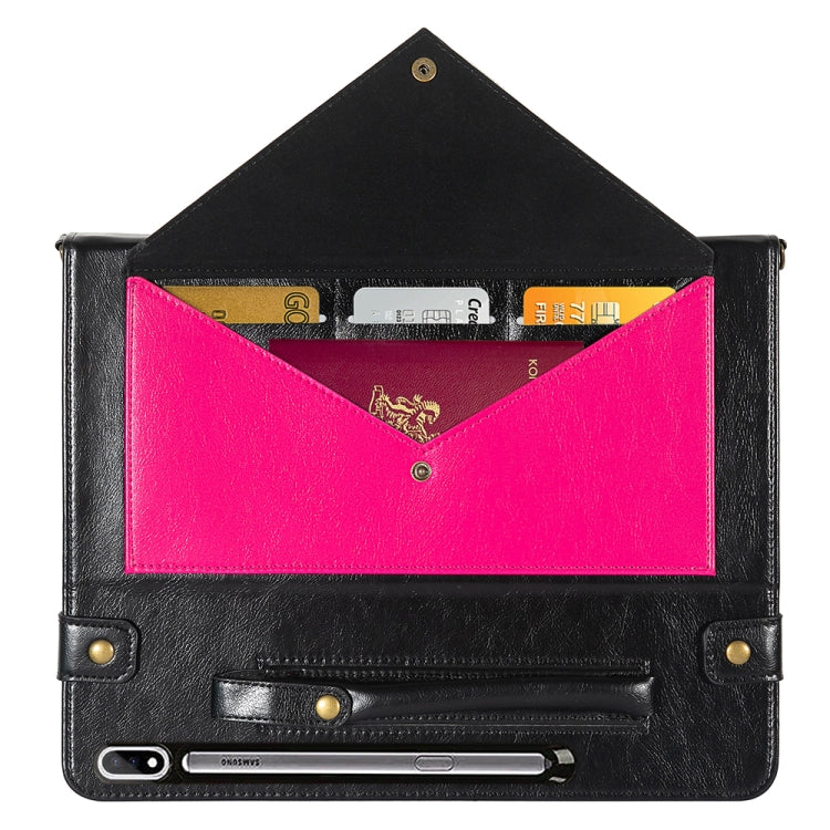 For Samsung Galaxy Tab S8 / Galaxy Tab S7 T870 / T875 Envelope Color Matching Horizontal Flip PU Leather Case with Card Slots & Pen Slots & Holder & Wallet & Photo Frame & Shoulder Strap