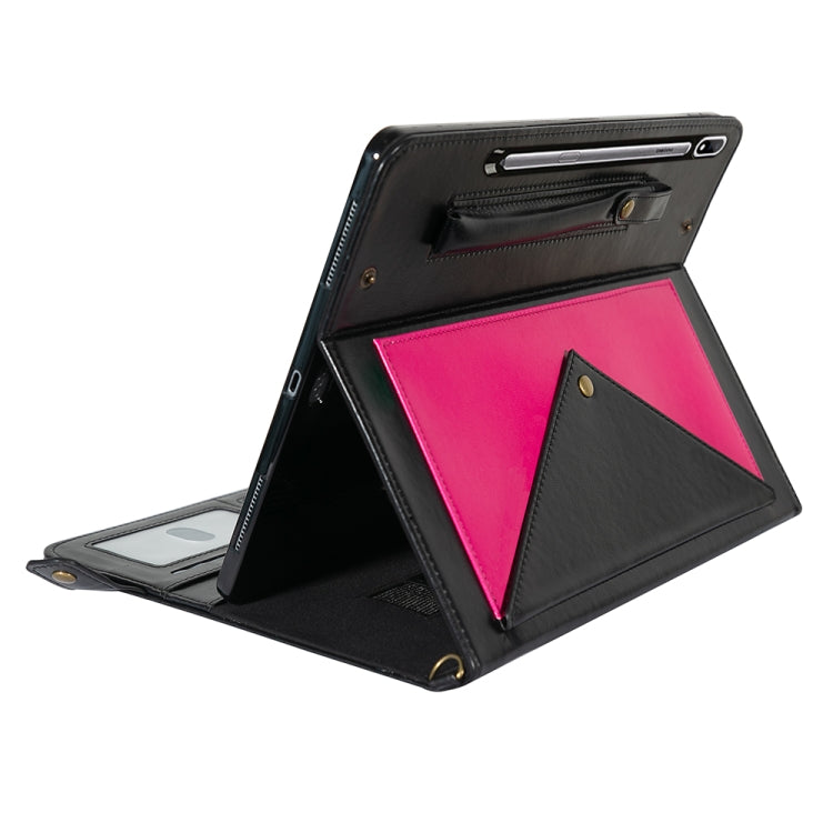 For Samsung Galaxy Tab S8 / Galaxy Tab S7 T870 / T875 Envelope Color Matching Horizontal Flip PU Leather Case with Card Slots & Pen Slots & Holder & Wallet & Photo Frame & Shoulder Strap