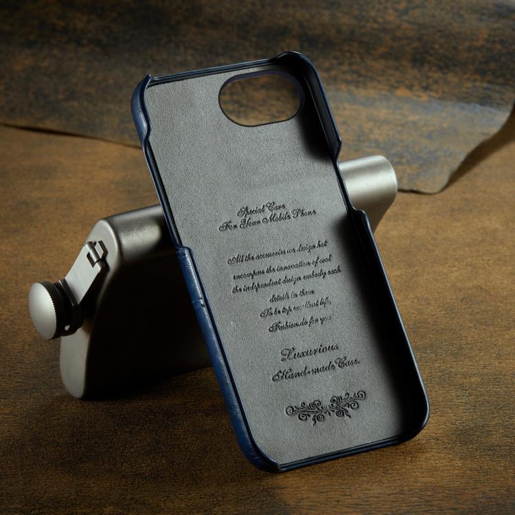 For iPhone 17e / 16e Fierre Shann Retro Oil Wax Texture Card Slots PU Leather Phone Case
