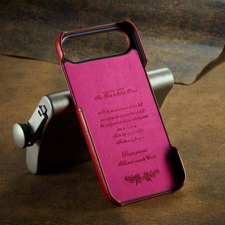 For iPhone Air Fierre Shann Retro Oil Wax Texture Card Slots PU Leather Phone Case