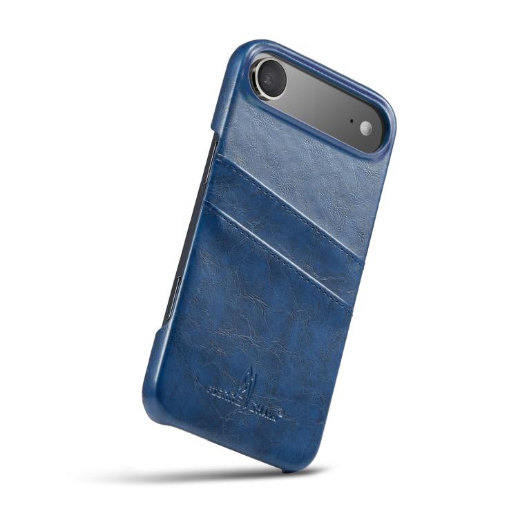 For iPhone Air Fierre Shann Retro Oil Wax Texture Card Slots PU Leather Phone Case