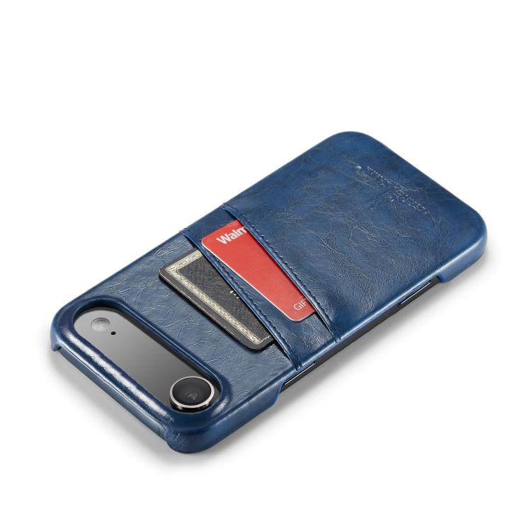 For iPhone Air Fierre Shann Retro Oil Wax Texture Card Slots PU Leather Phone Case