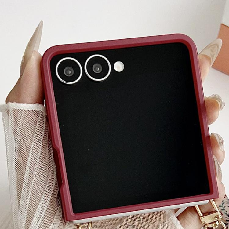 For Samsung Galaxy Z Flip7 5G Sketch Flower Pattern Phone Case - Rose