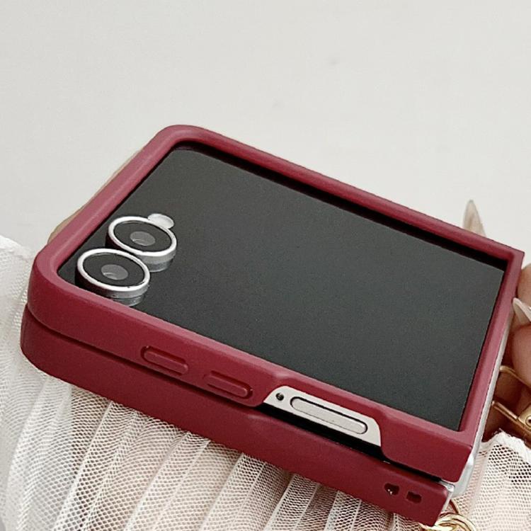 For Samsung Galaxy Z Flip7 5G Sketch Flower Pattern Phone Case - Rose