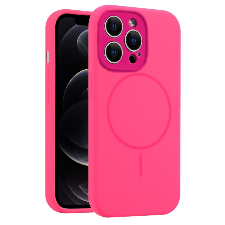 For iPhone 12 Pro Fine Hole Liquid Silicone MagSafe Phone Case