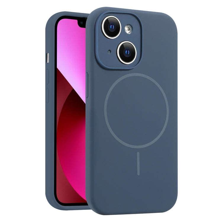 For iPhone 13 Fine Hole Liquid Silicone MagSafe Phone Case