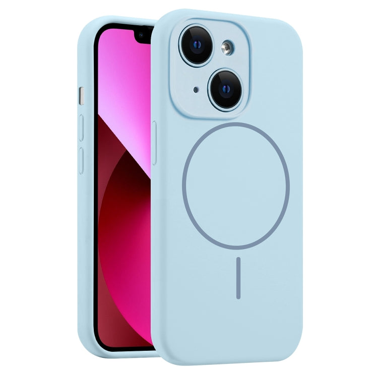 For iPhone 13 Fine Hole Liquid Silicone MagSafe Phone Case
