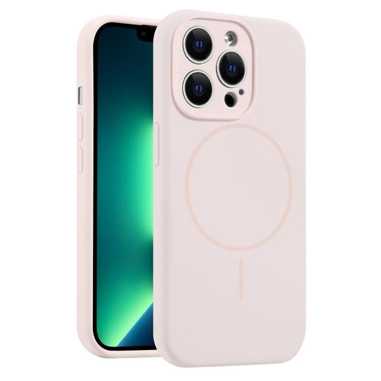 For iPhone 13 Pro Max Fine Hole Liquid Silicone MagSafe Phone Case