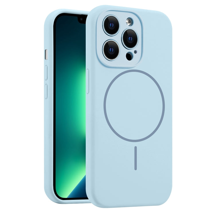 For iPhone 13 Pro Max Fine Hole Liquid Silicone MagSafe Phone Case
