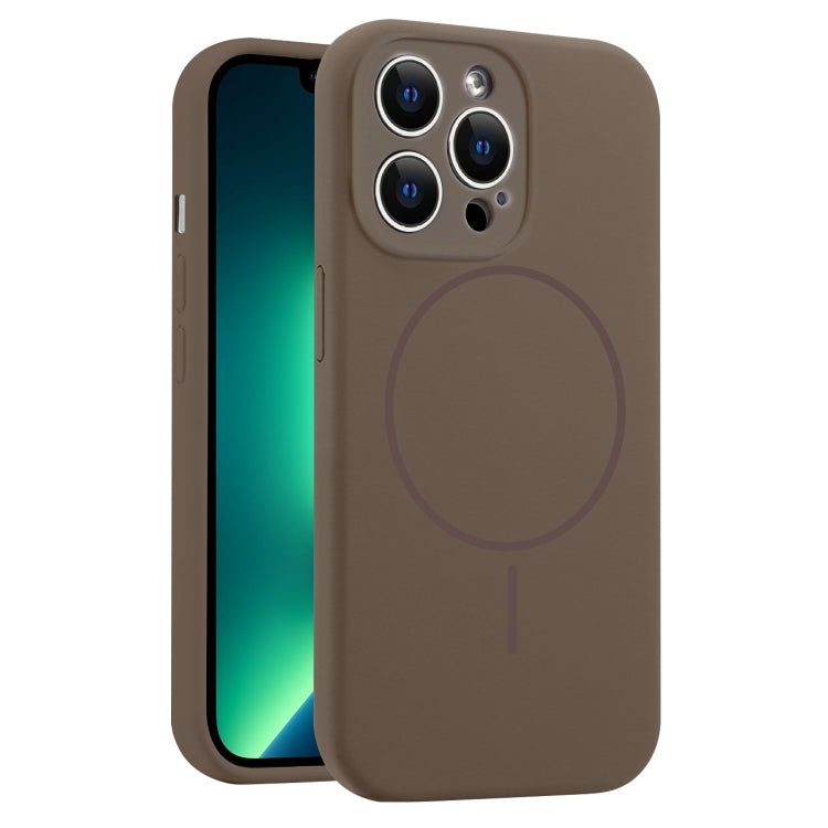 For iPhone 13 Pro Max Fine Hole Liquid Silicone MagSafe Phone Case