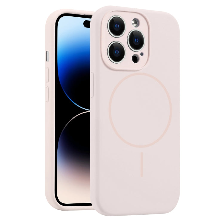 For iPhone 14 Pro Fine Hole Liquid Silicone MagSafe Phone Case