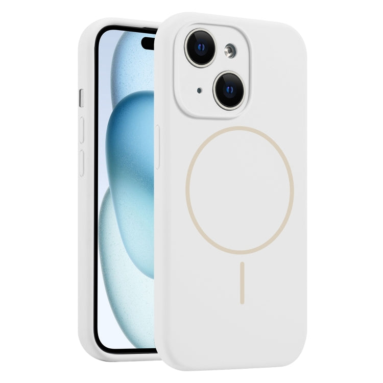 For iPhone 15 Fine Hole Liquid Silicone MagSafe Phone Case