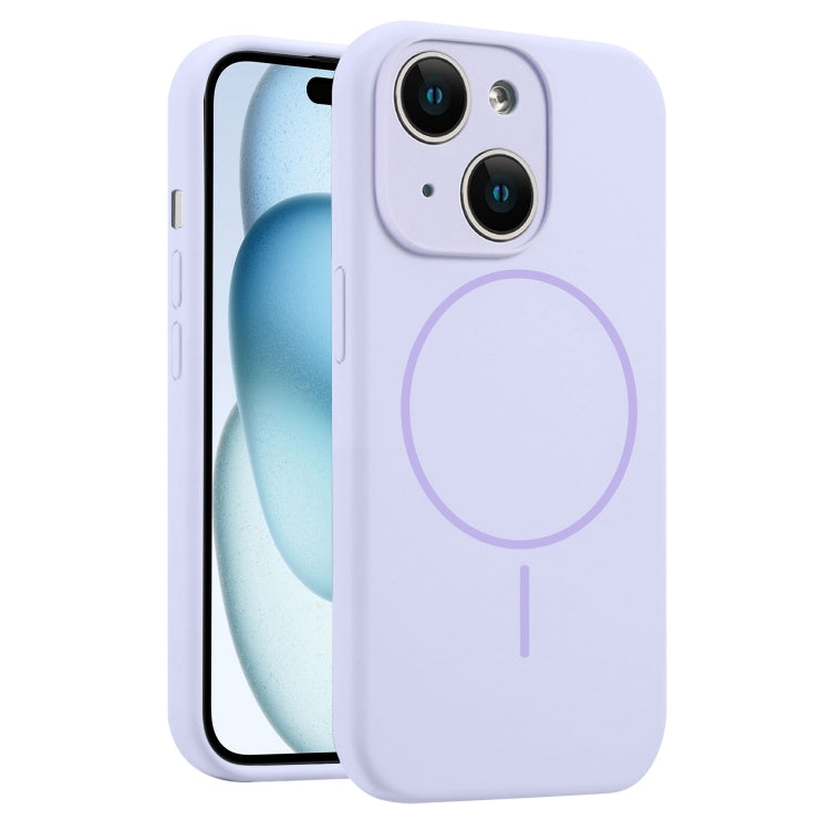 For iPhone 15 Fine Hole Liquid Silicone MagSafe Phone Case