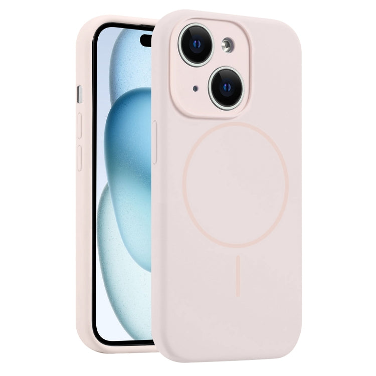 For iPhone 15 Fine Hole Liquid Silicone MagSafe Phone Case